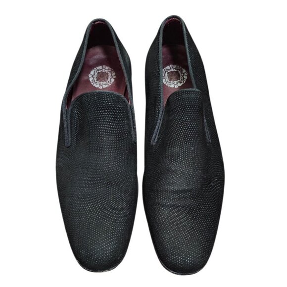Mezlan Crespi Venetian Loafers Men’s 10M Black Glass Suede Slip-On Dress Shoes main image 13